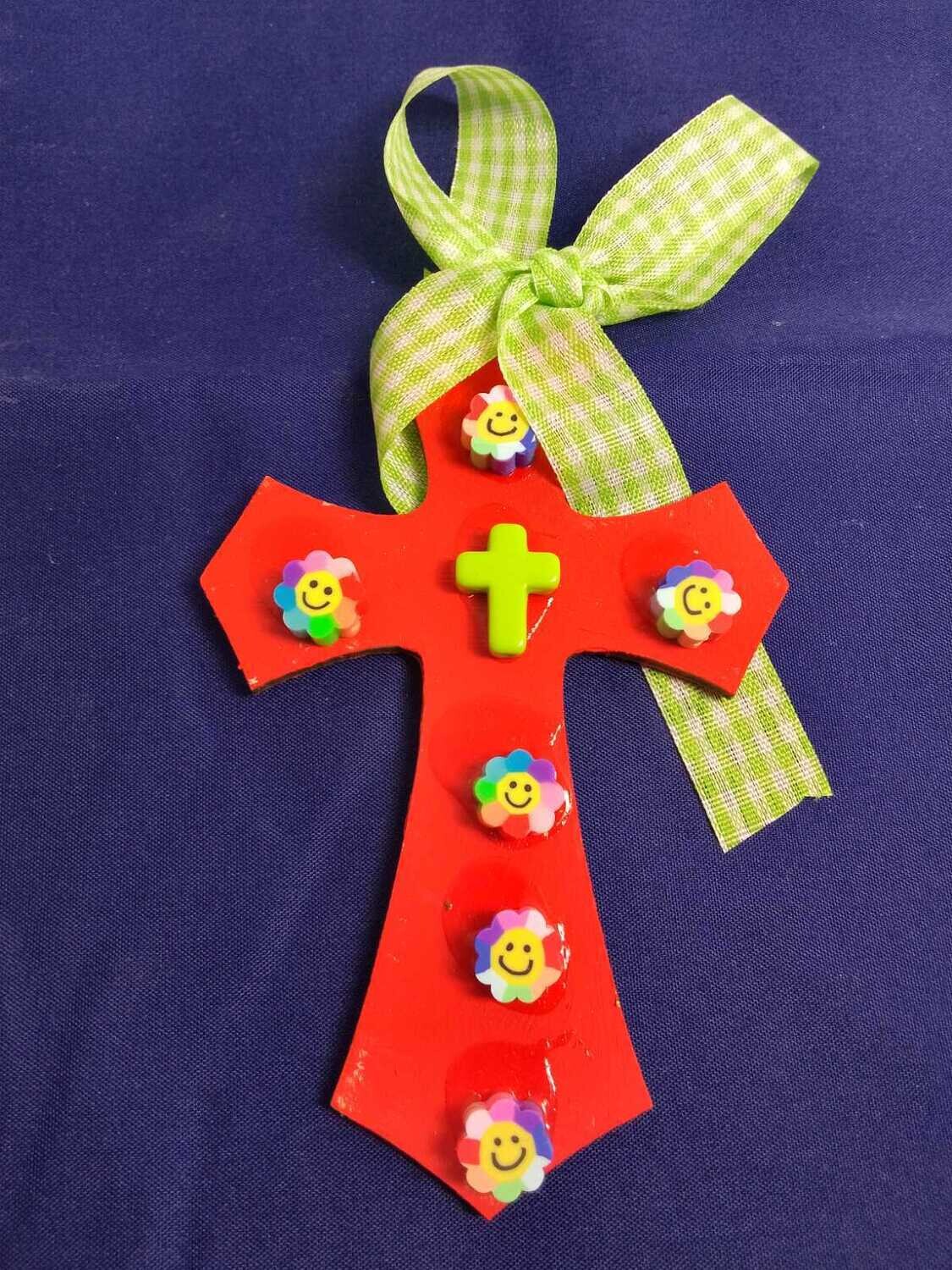 Handmade wooden cross 11x7cm
