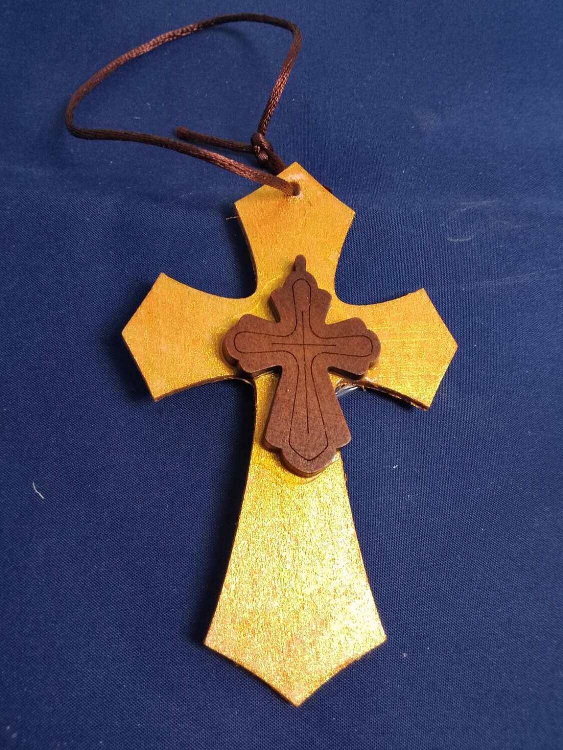 Handmade wooden cross 11x7cm