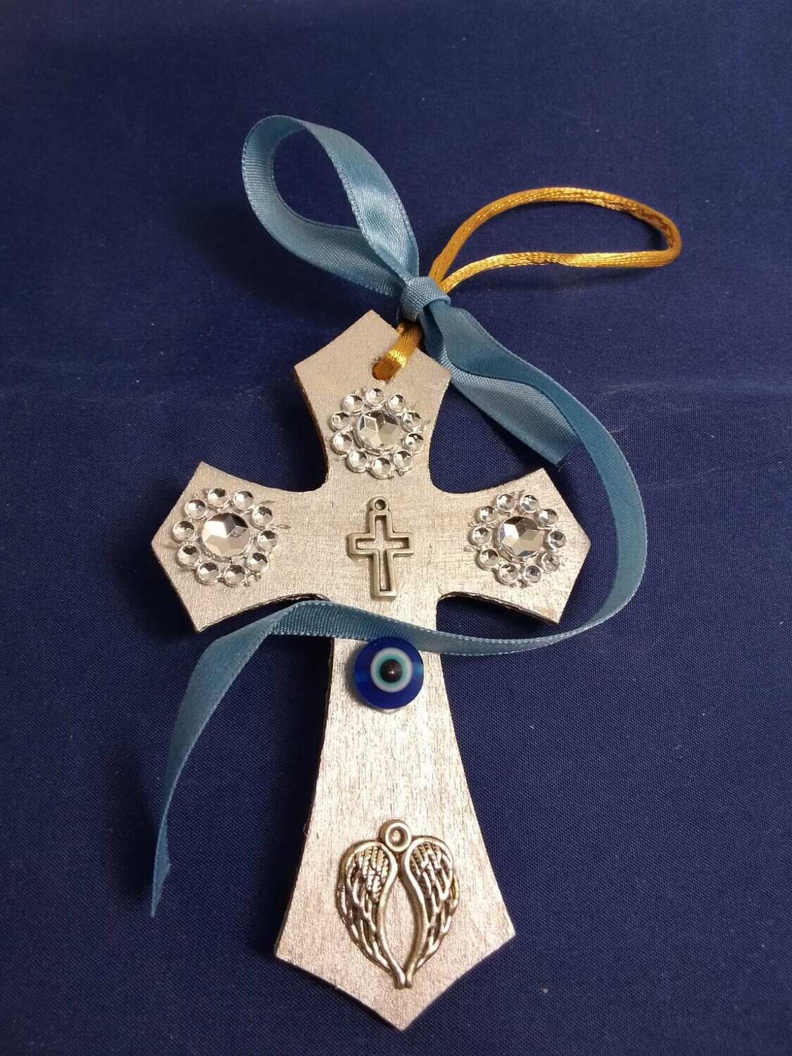 Handmade wooden cross 11x7cm