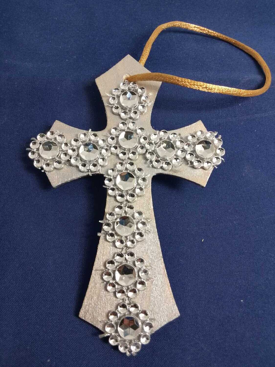 Handmade wooden cross 11x7cm