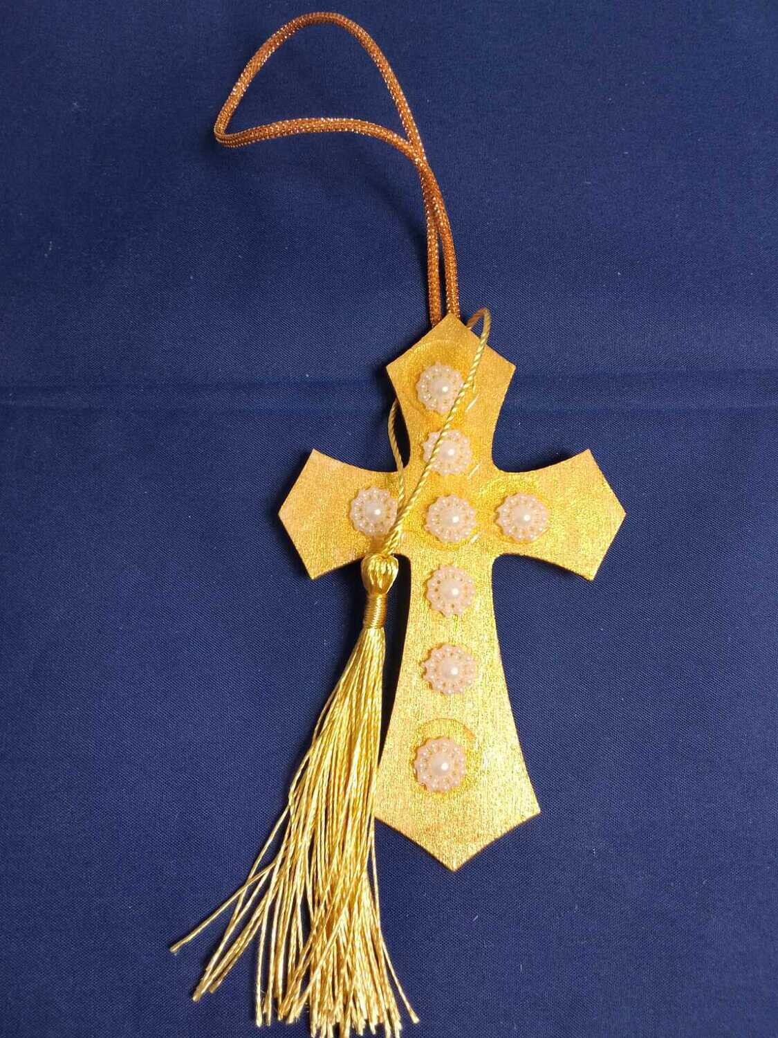 Handmade wooden cross 11x7cm
