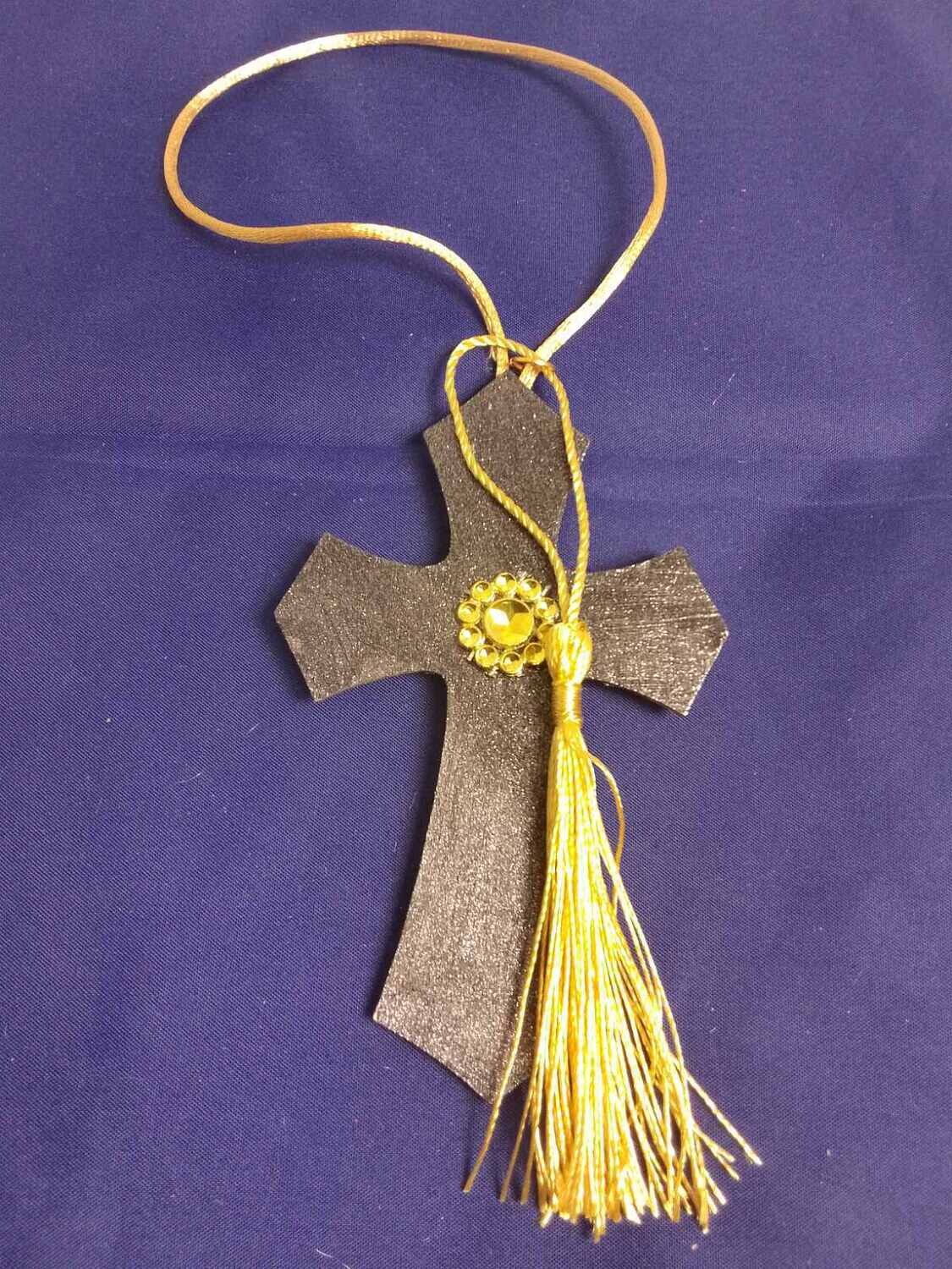 Handmade wooden cross 11x7cm