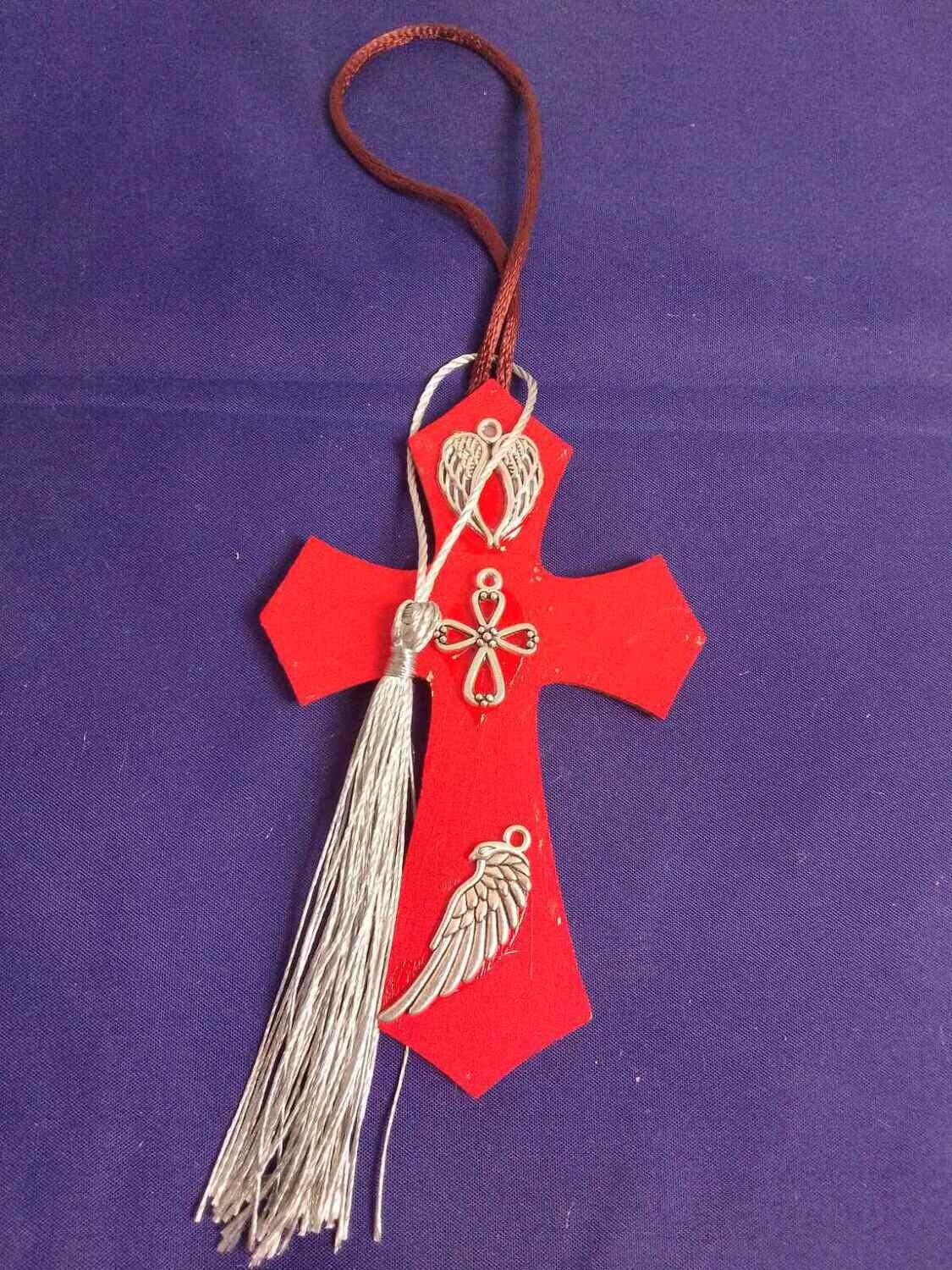 Handmade wooden cross 11x7cm