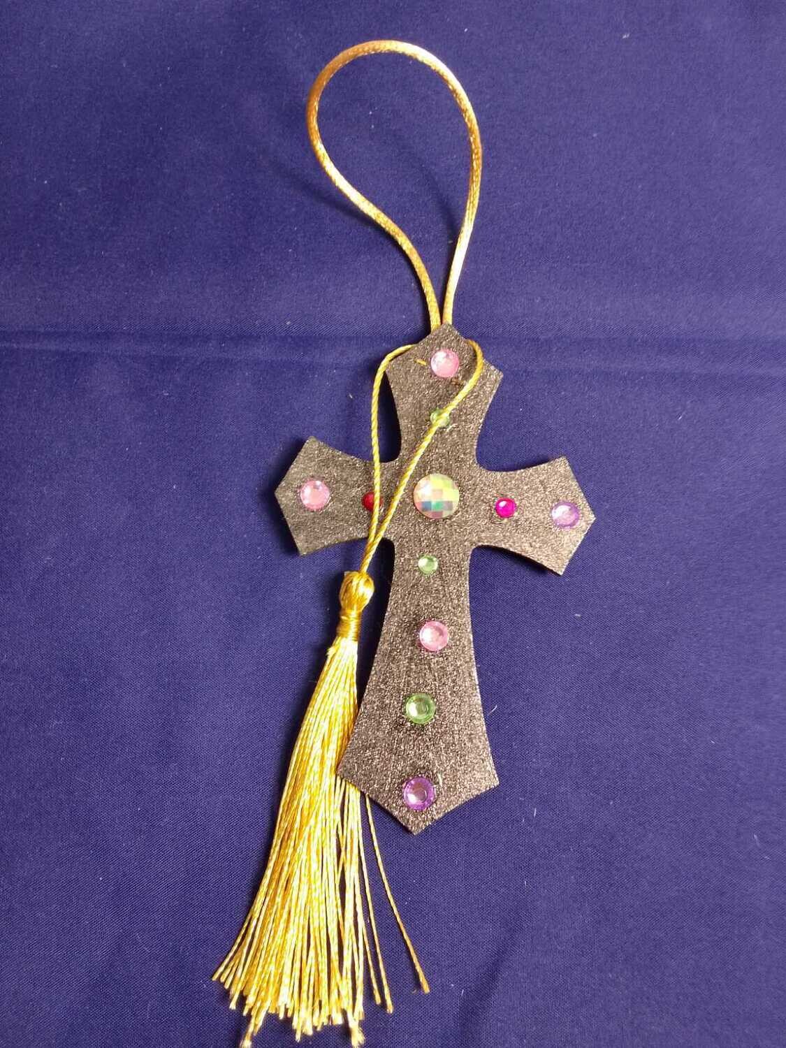 Handmade wooden cross 11x7cm