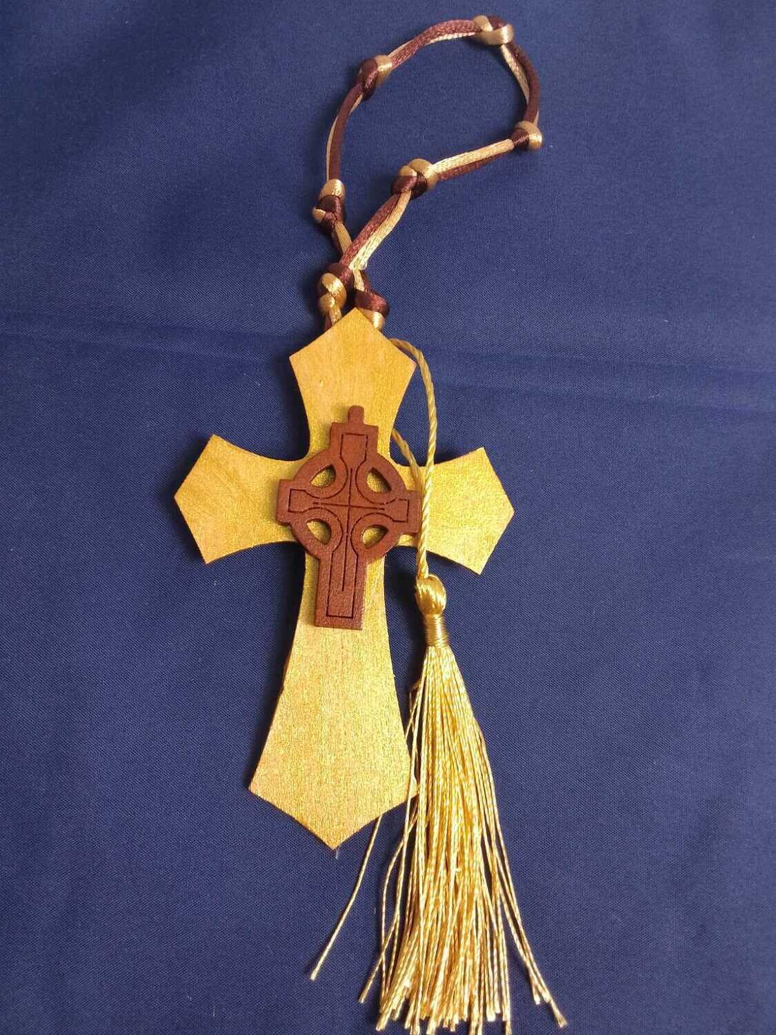 Handmade wooden cross 11x7cm