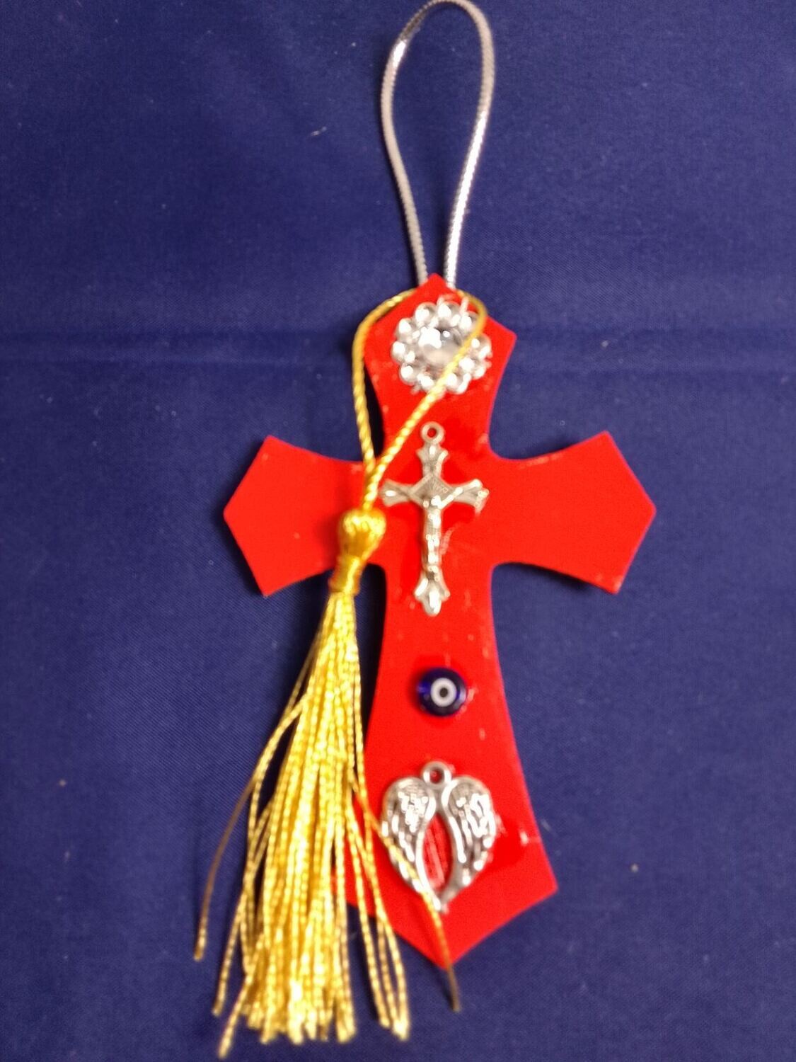 Handmade wooden cross 11x7cm
