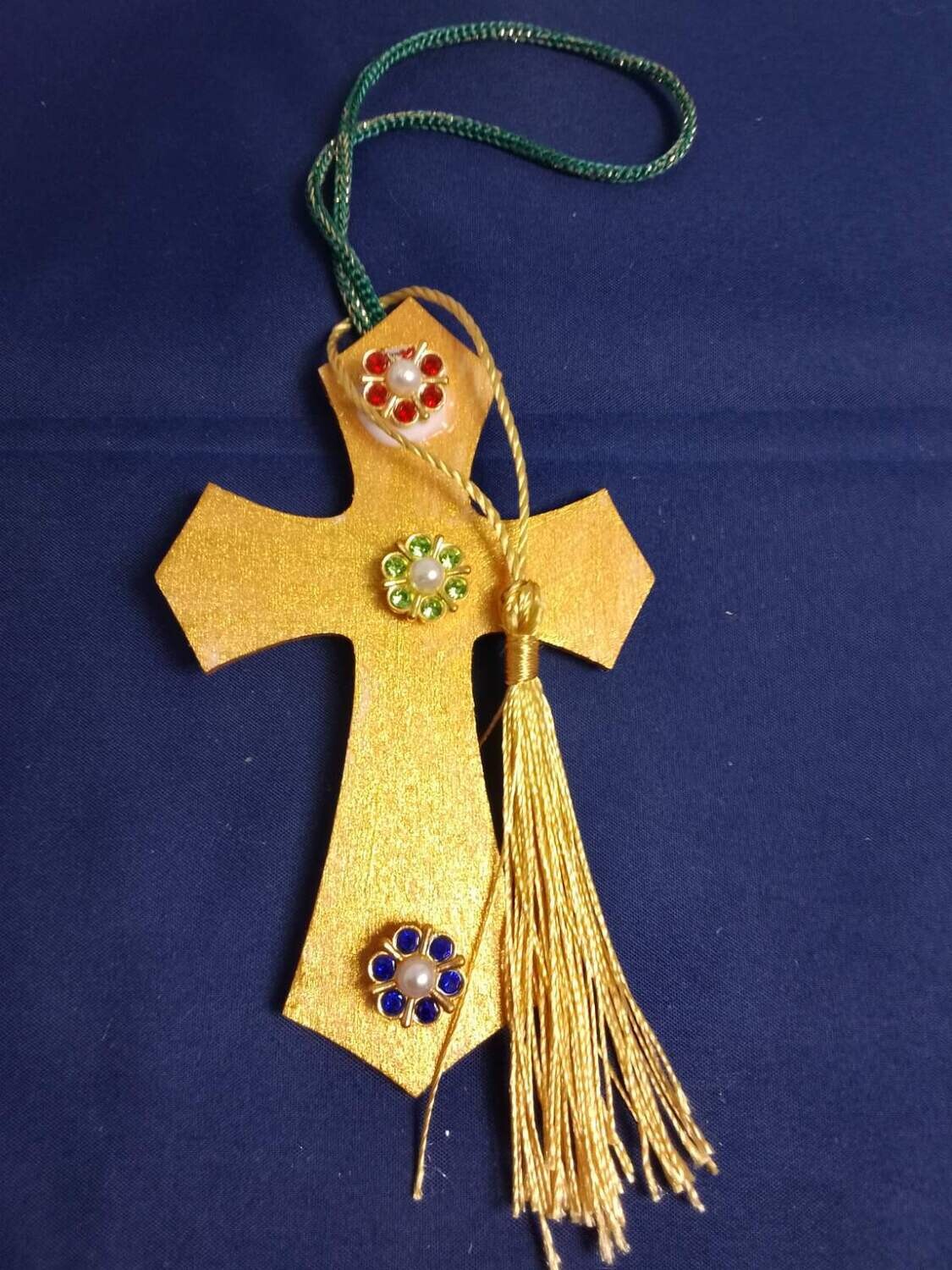 Handmade wooden cross 11x7cm