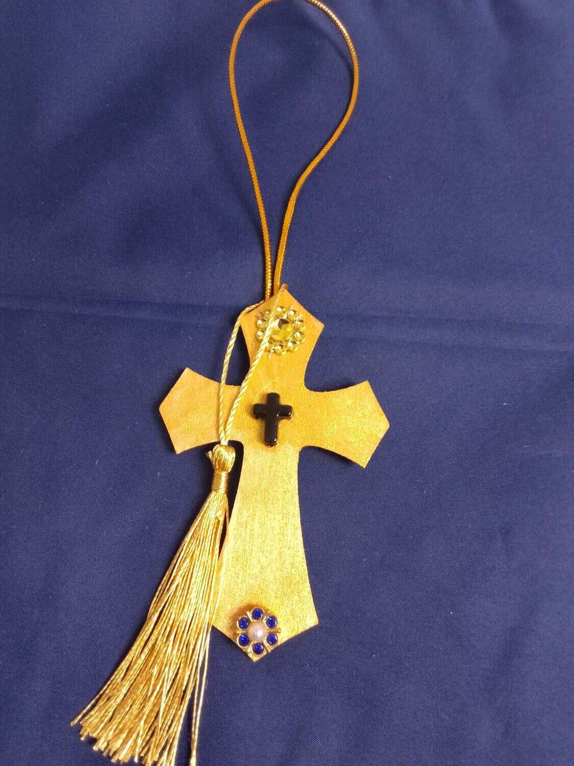 Handmade wooden cross 11x7cm