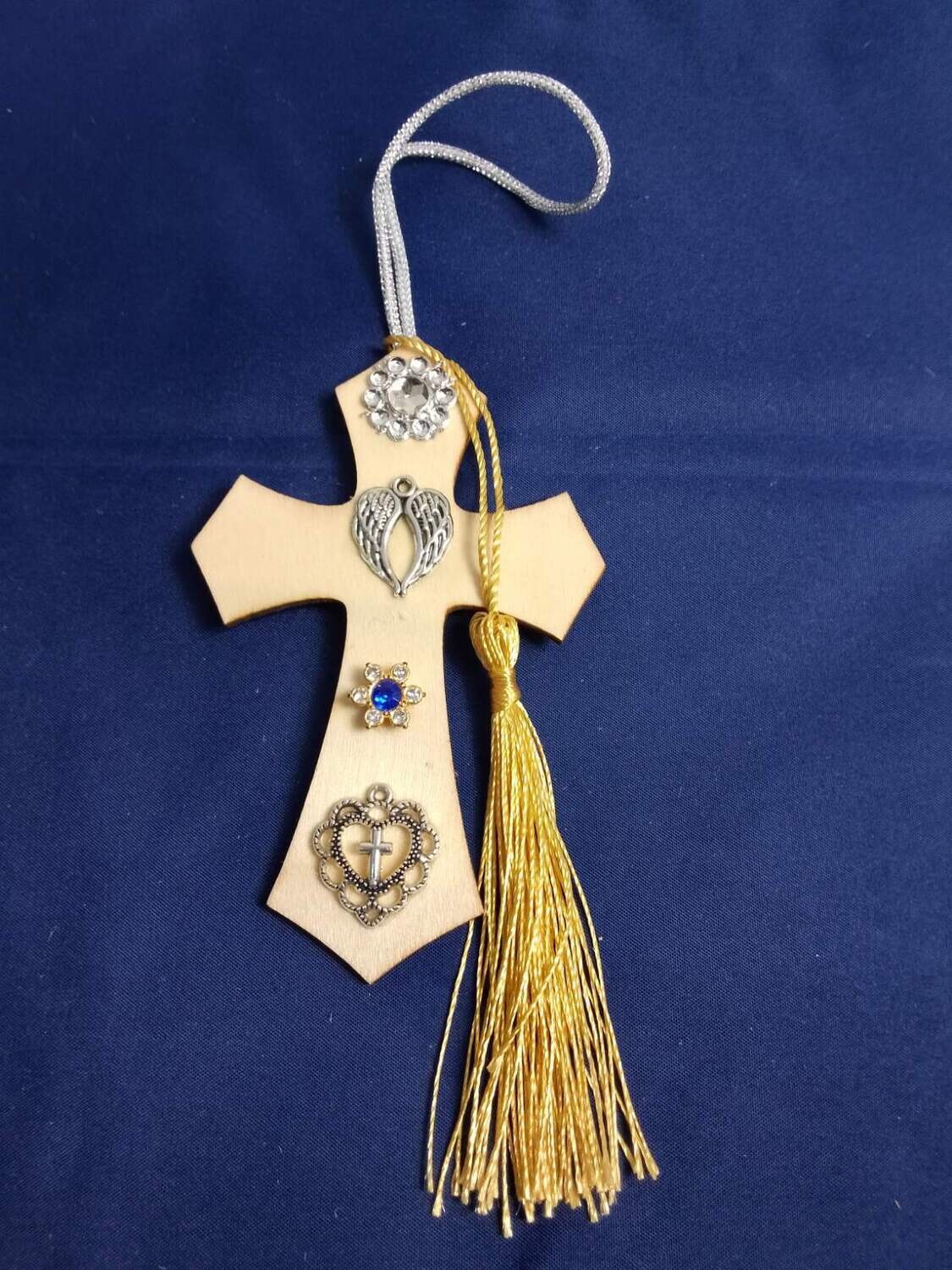 Handmade wooden cross 11x7cm