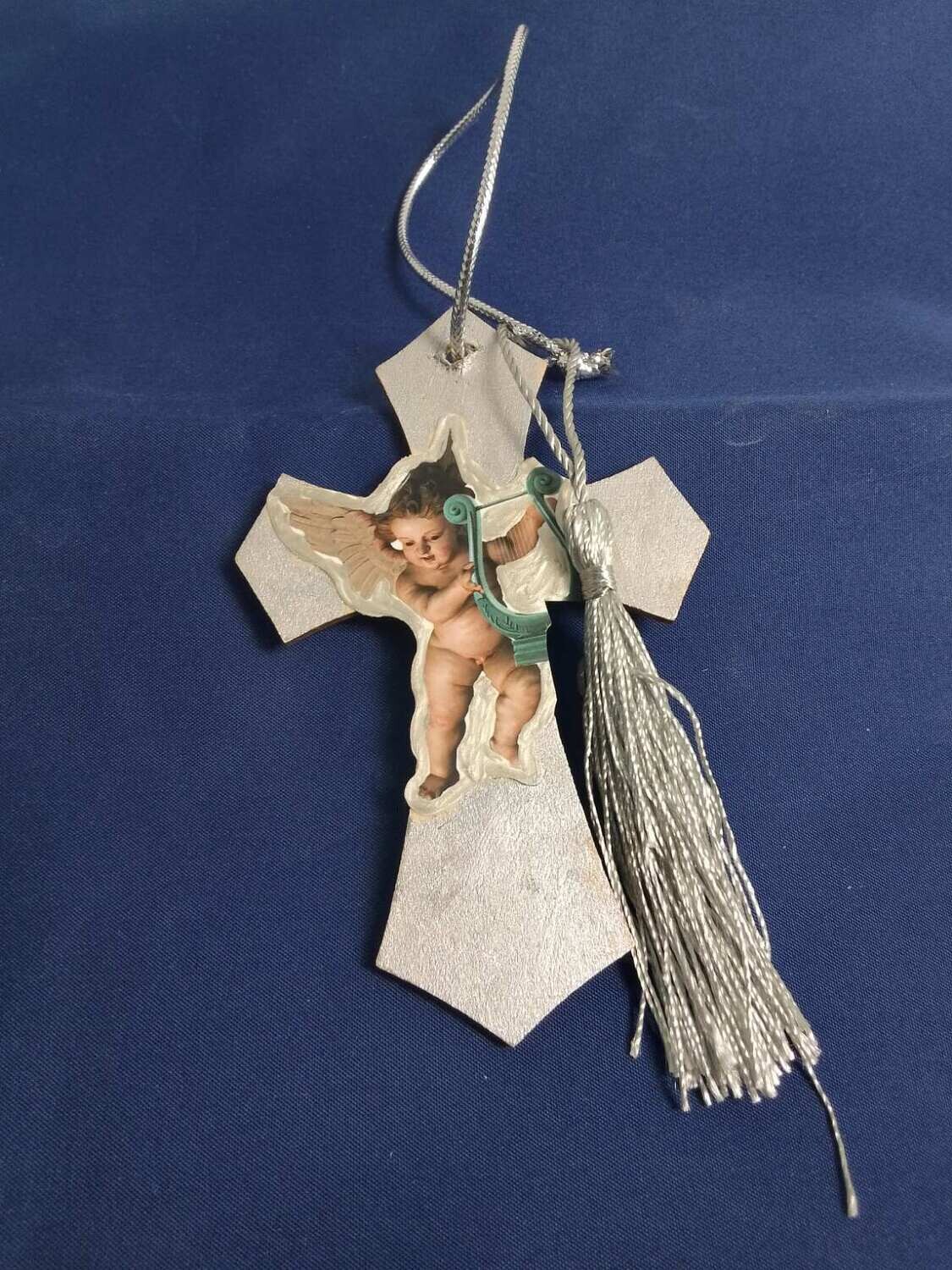 Handmade wooden cross 11x7cm