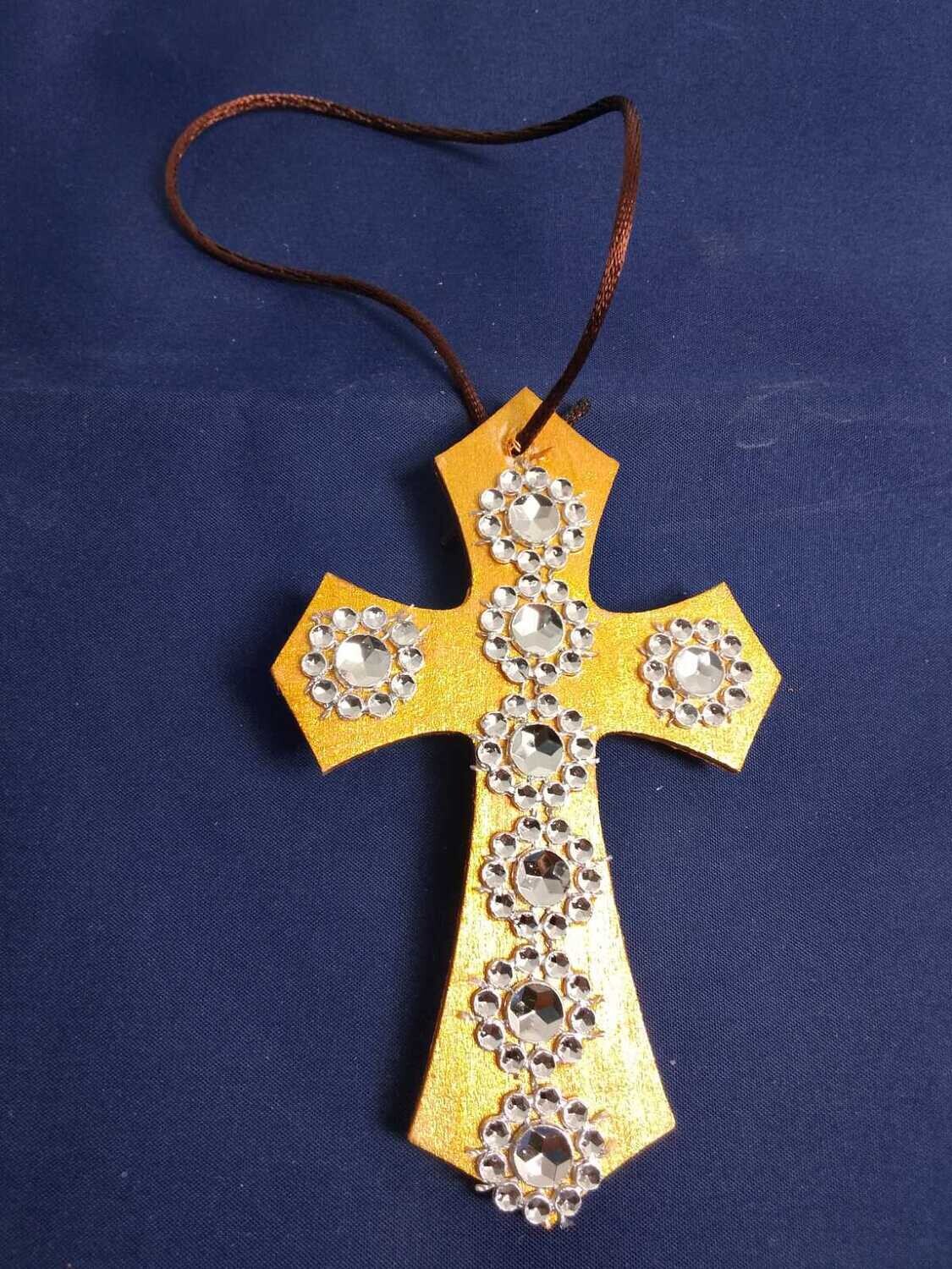 Handmade wooden cross 11x7cm