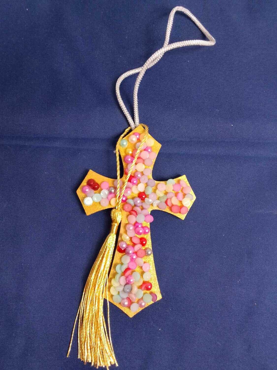Handmade wooden cross 11x7cm