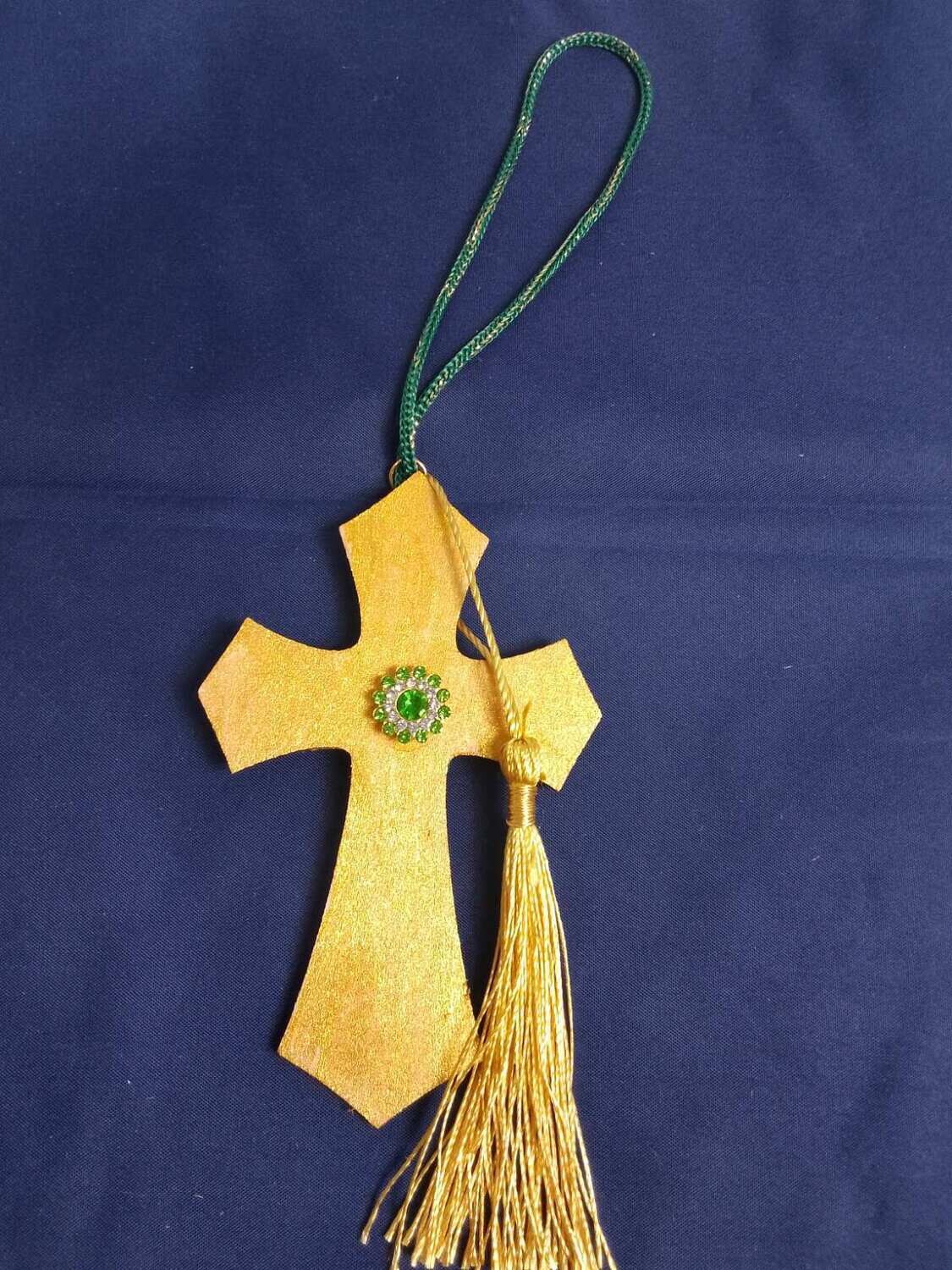 Handmade wooden cross 11x7cm