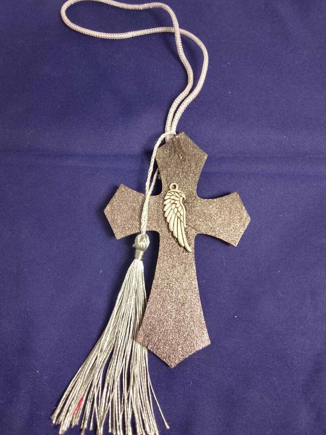 Handmade wooden cross 11x7cm