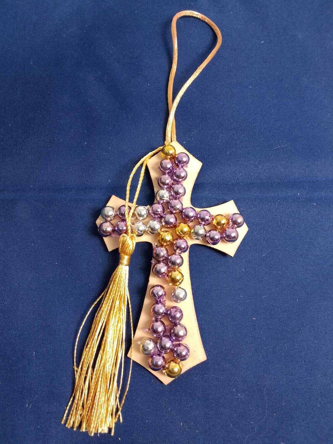 Handmade wooden cross 11x7cm
