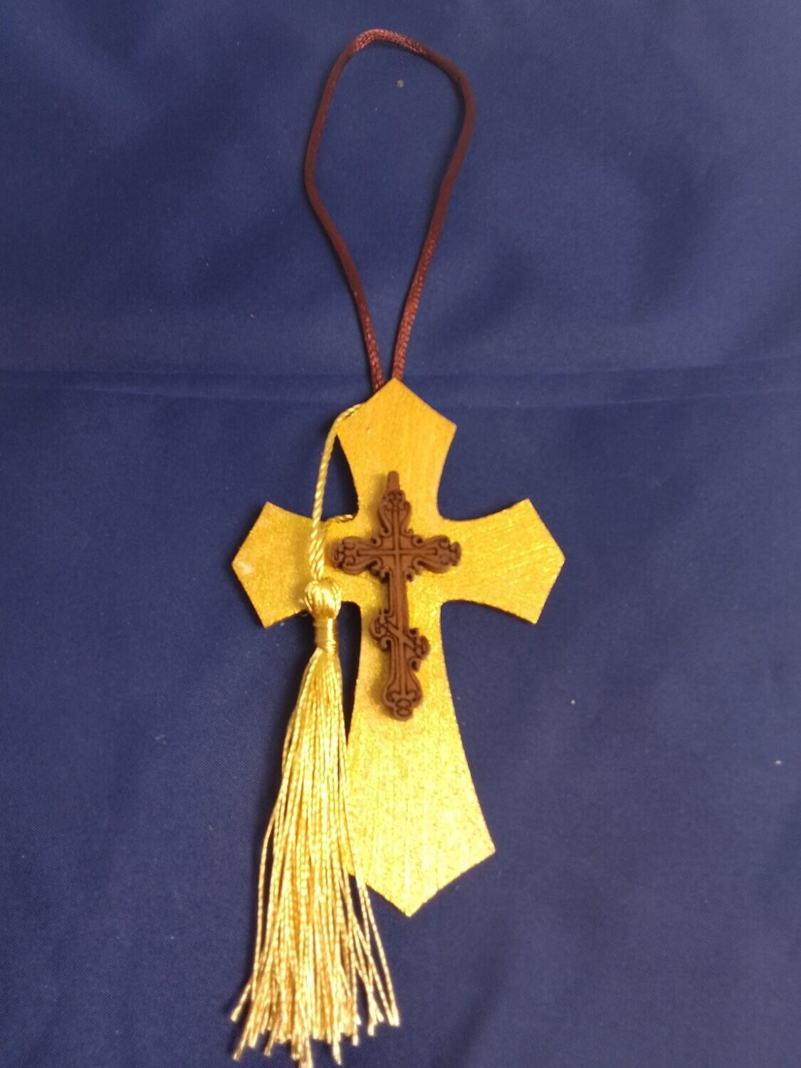 Handmade wooden cross 11x7cm