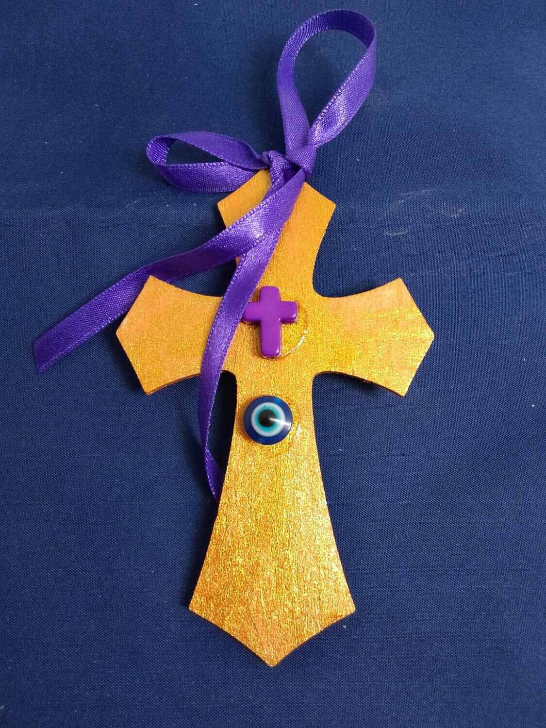 Handmade wooden cross 11x7cm