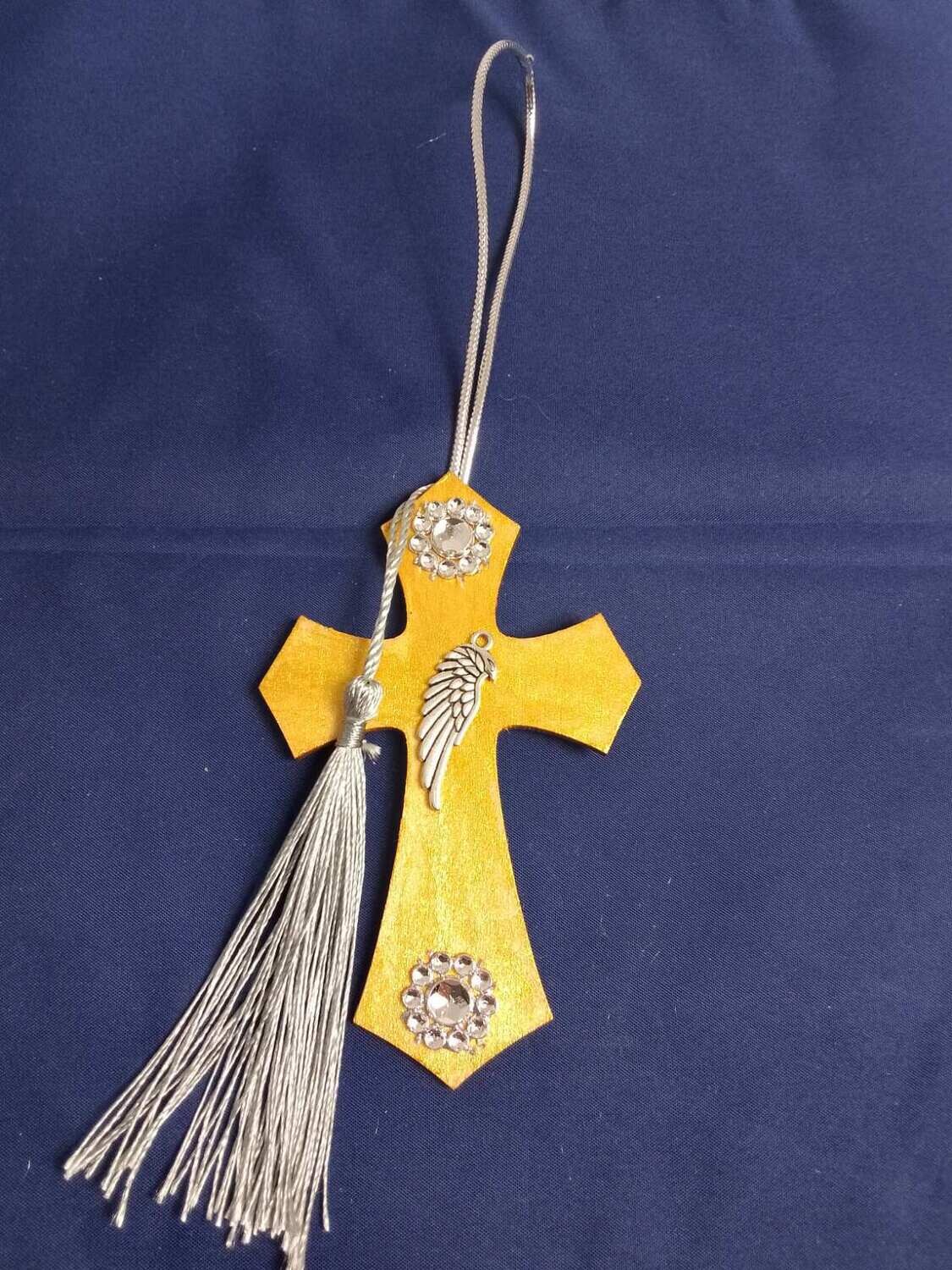 Handmade wooden cross 11x7cm