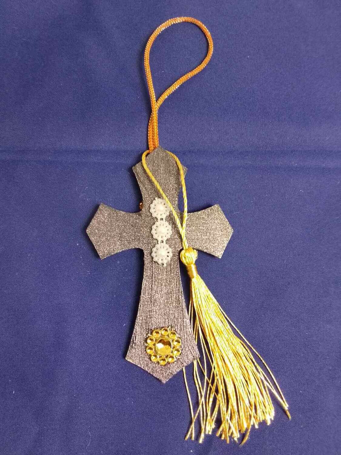 Handmade wooden cross 11x7cm