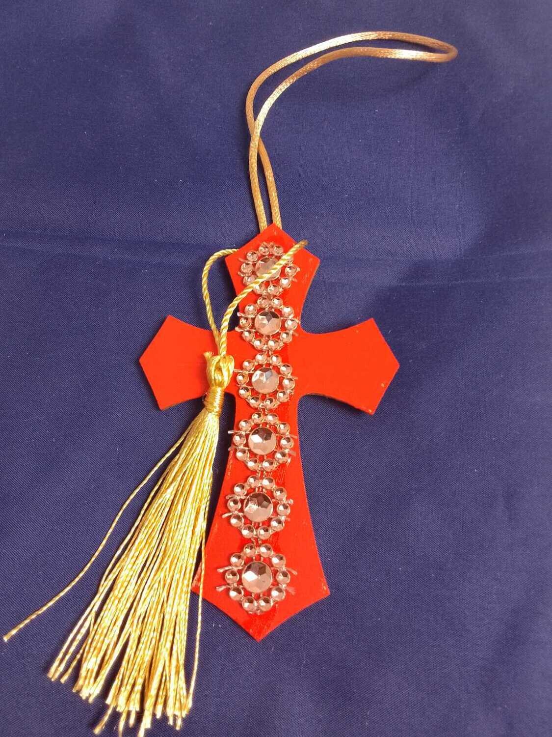 Handmade wooden cross 11x7cm