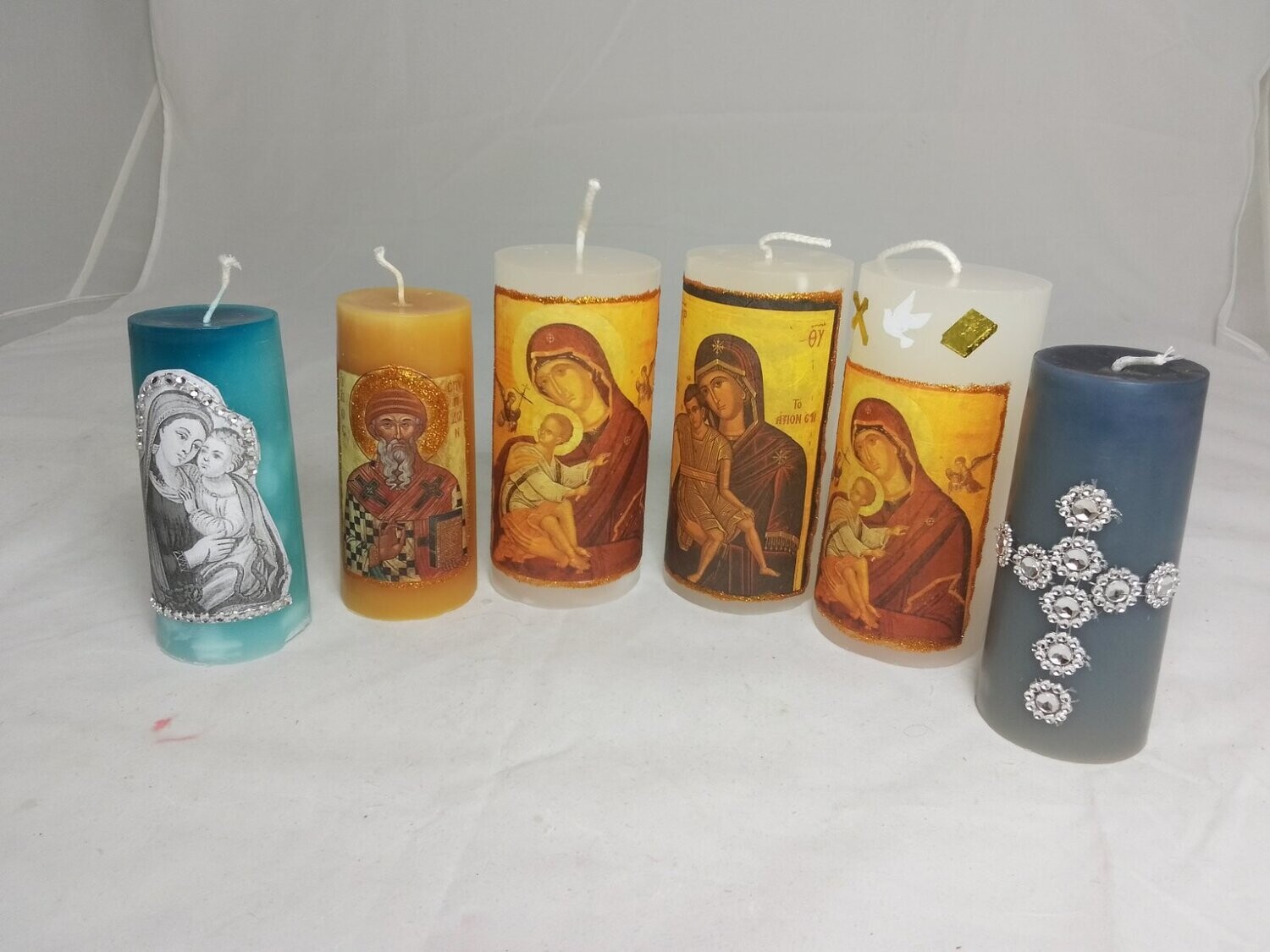Set of 6 religious  candles