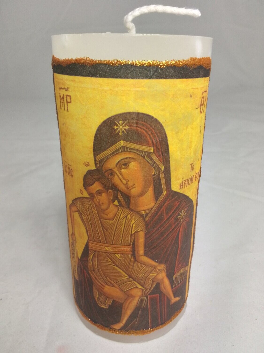 Handmade religious candle
