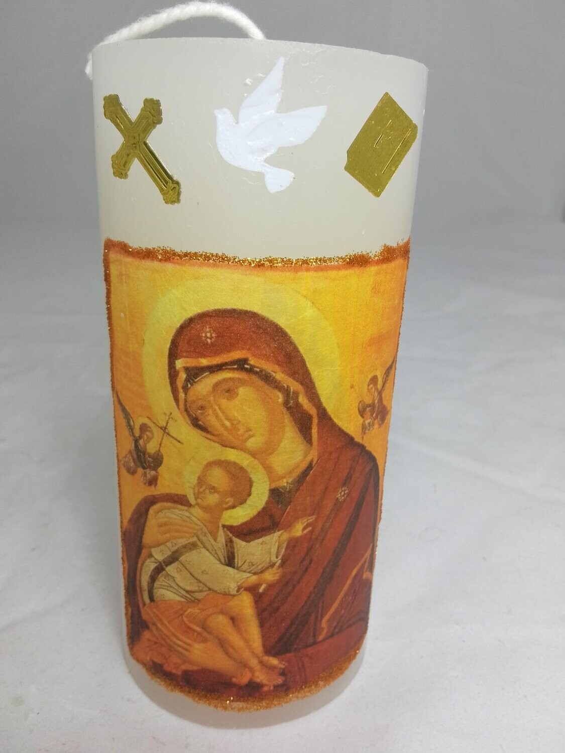 Handmade religious candle