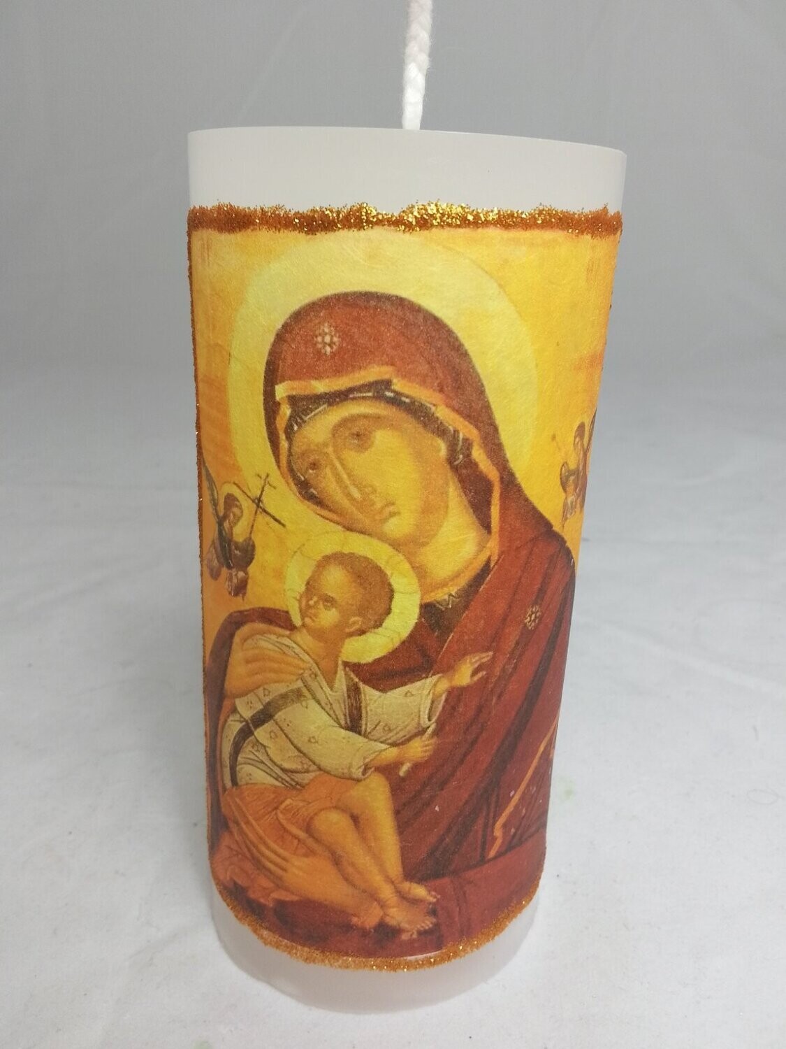 Handmade religious candle