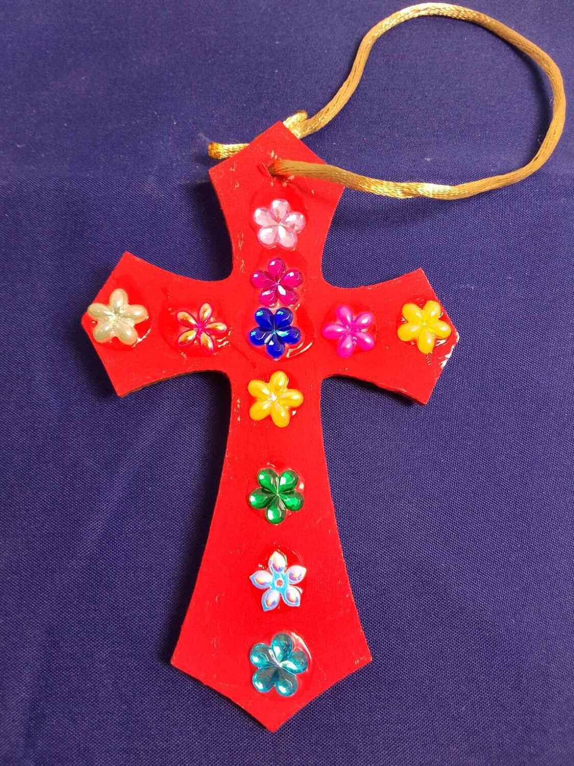 Handmade wooden cross 11x7cm