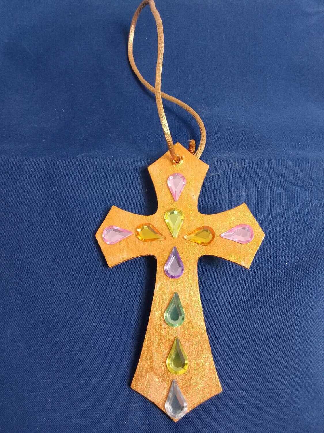 Handmade wooden cross 11x7cm