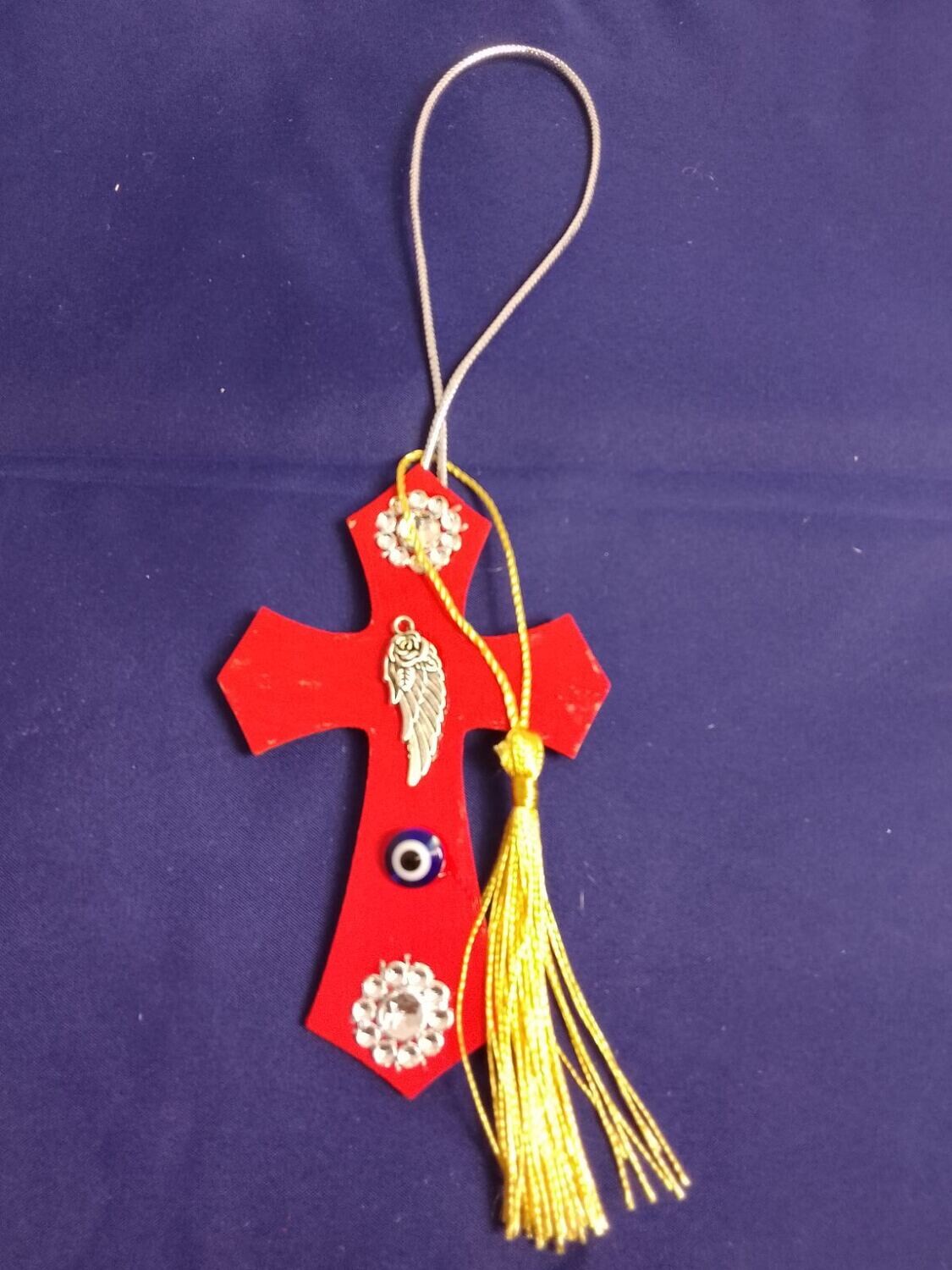 Handmade wooden cross 11x7cm