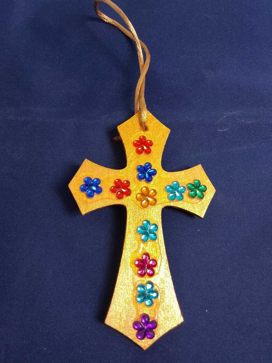 Handmade wooden cross 11x7cm
