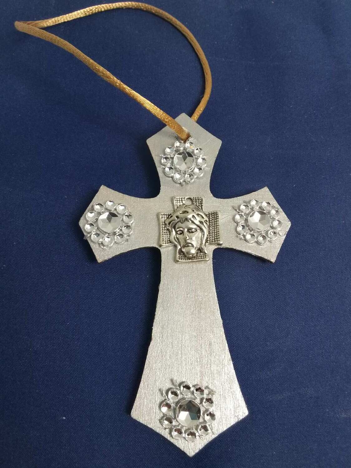 Handmade wooden cross 11x7cm