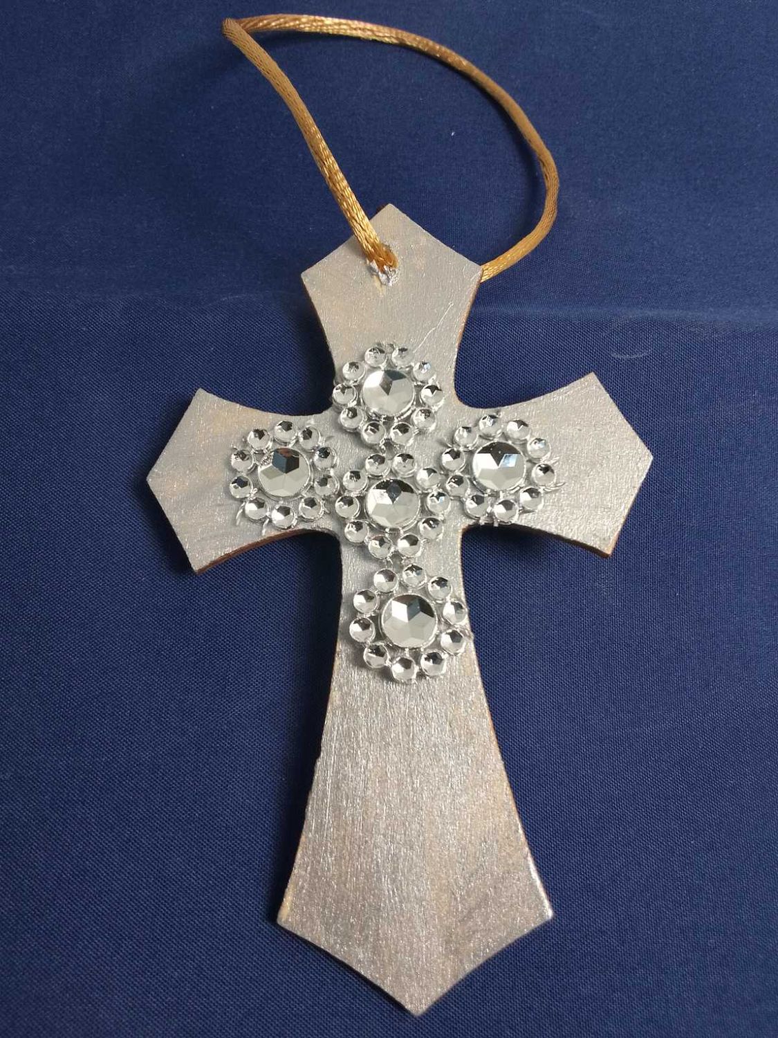 Handmade wooden cross 11x7cm