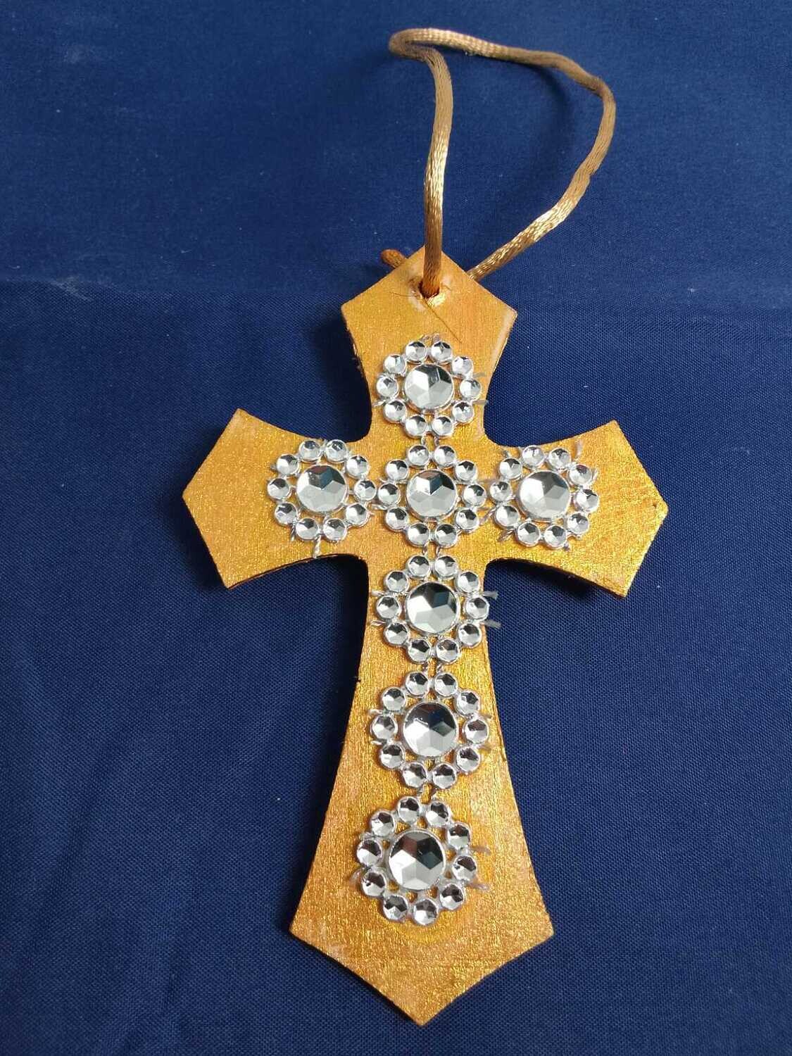 Handmade wooden cross 11x7cm