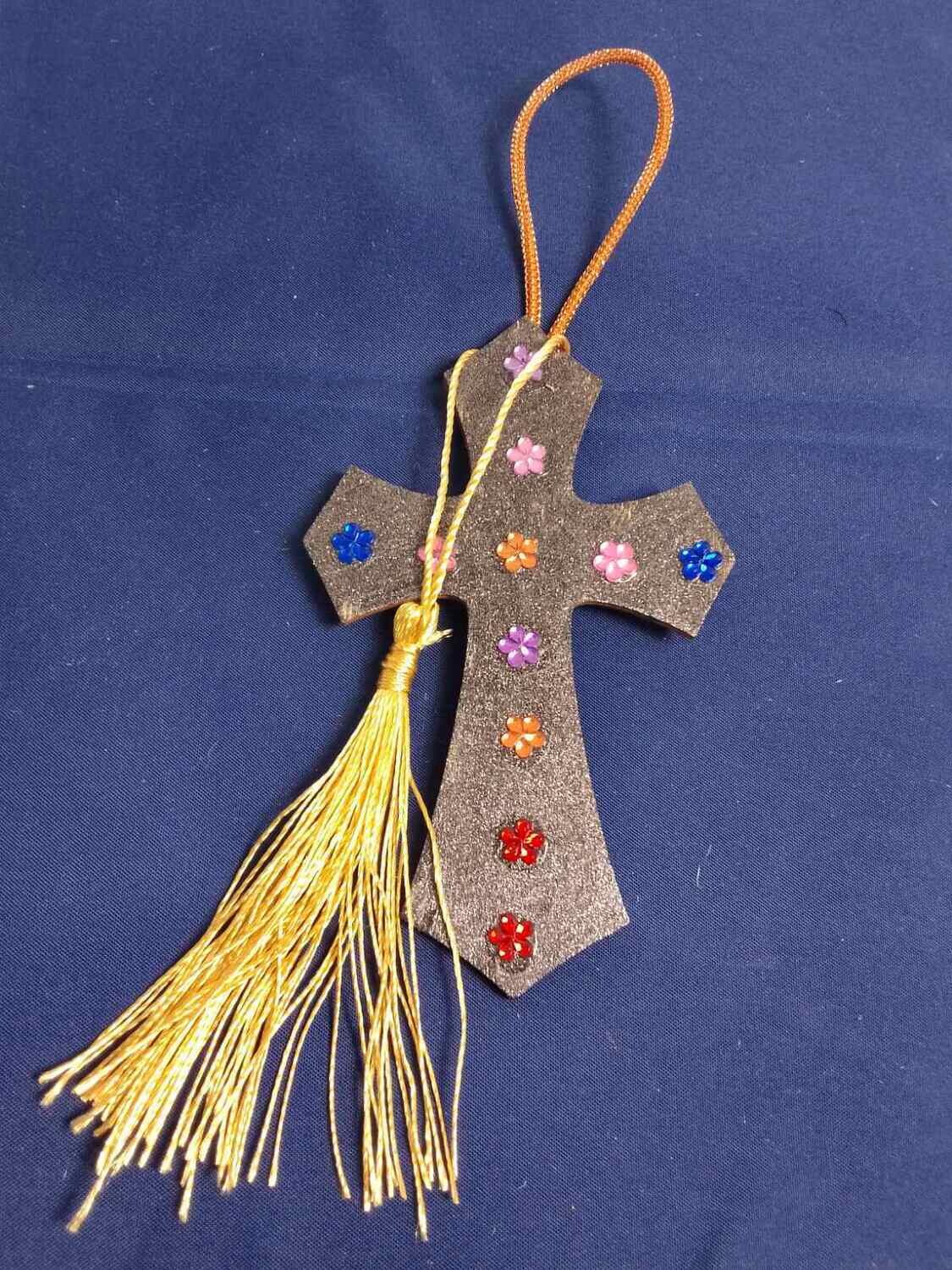 Handmade wooden cross 11x7cm