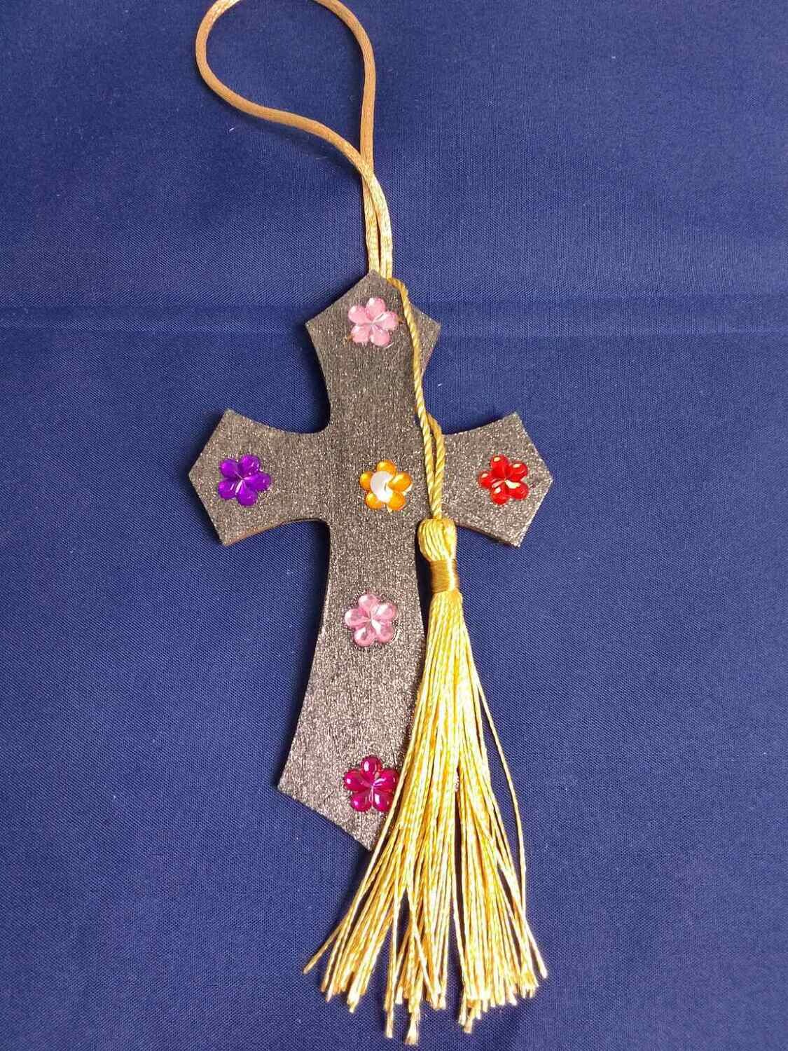Handmade wooden cross 11x7cm