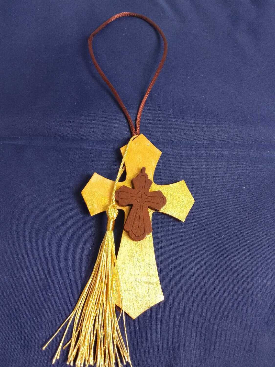 Handmade wooden cross 11x7cm