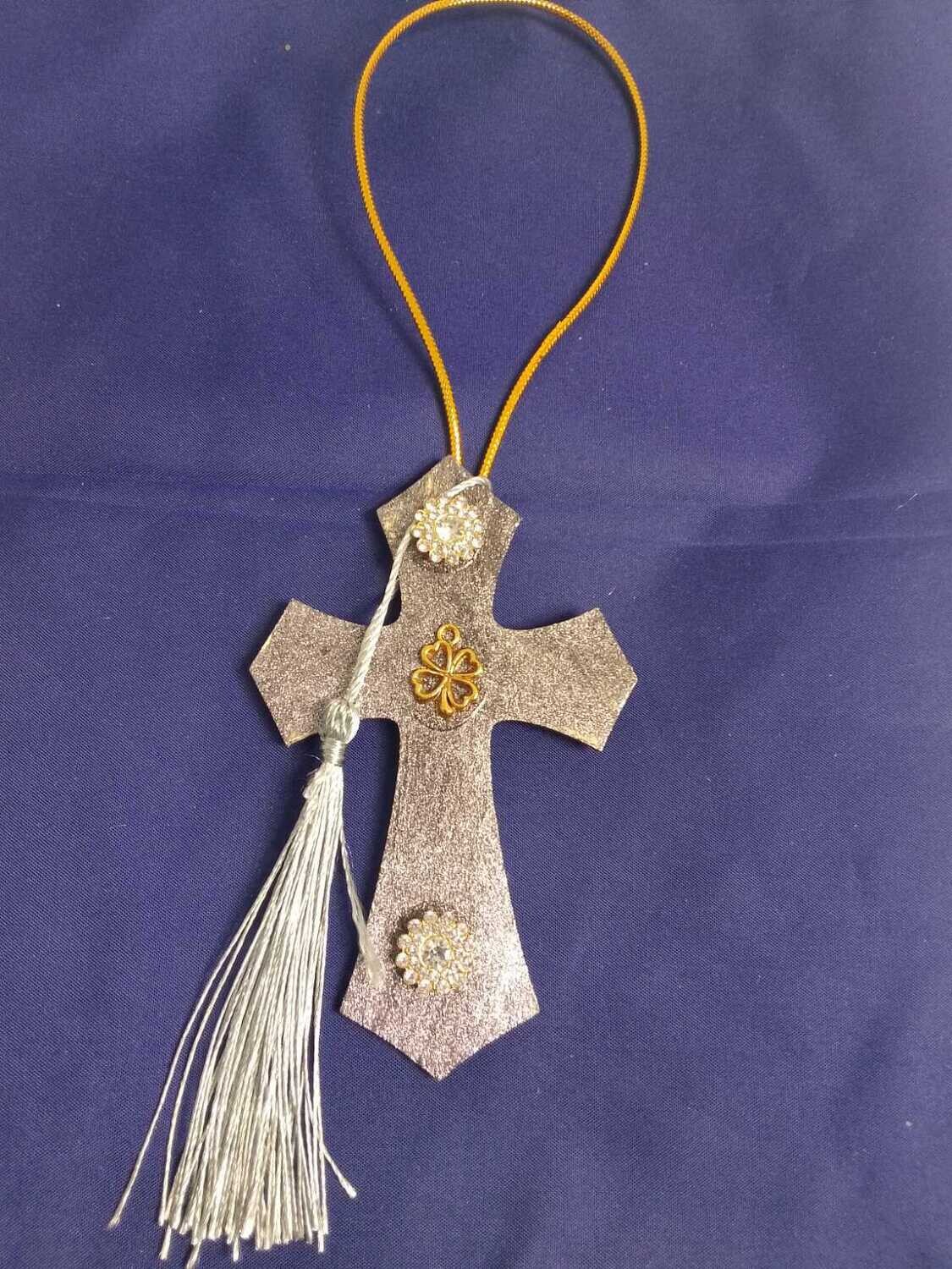 Handmade wooden cross 11x7cm