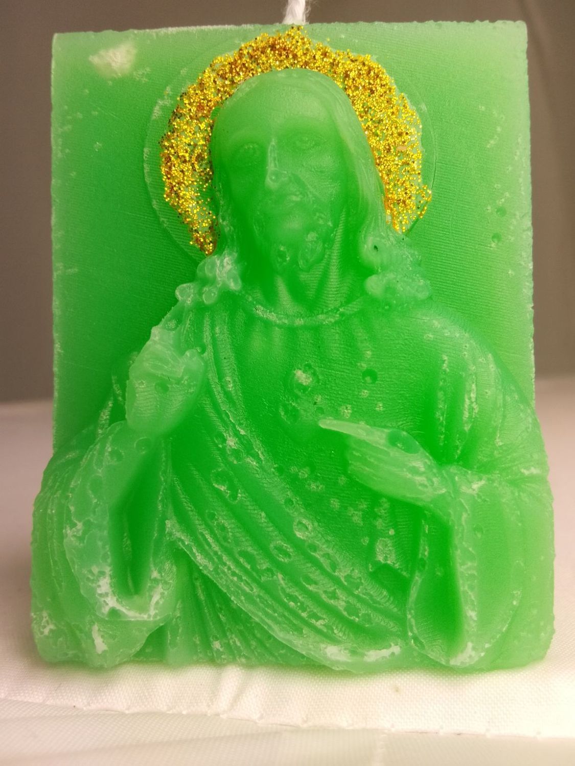 Handmade religious candle, Jesus