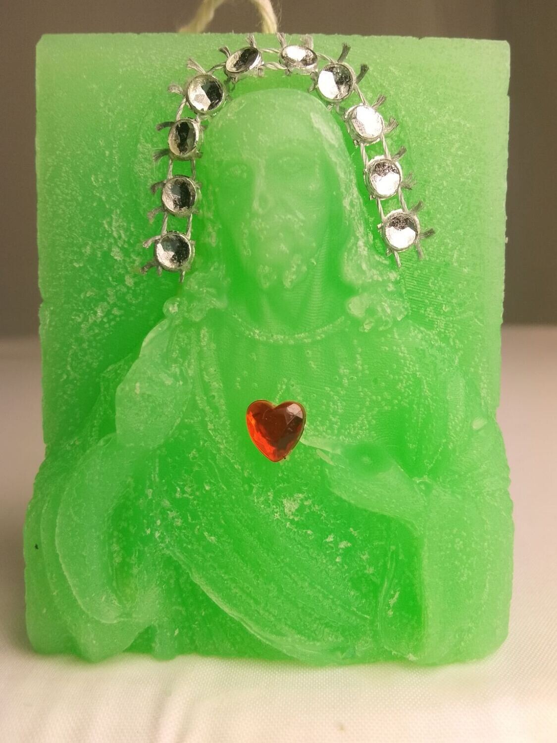 Handmade religious candle, Jesus