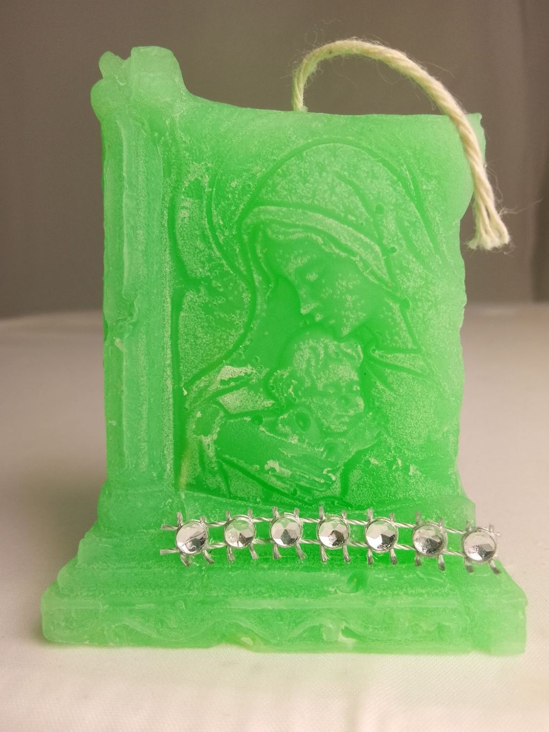 Handmade religious candle