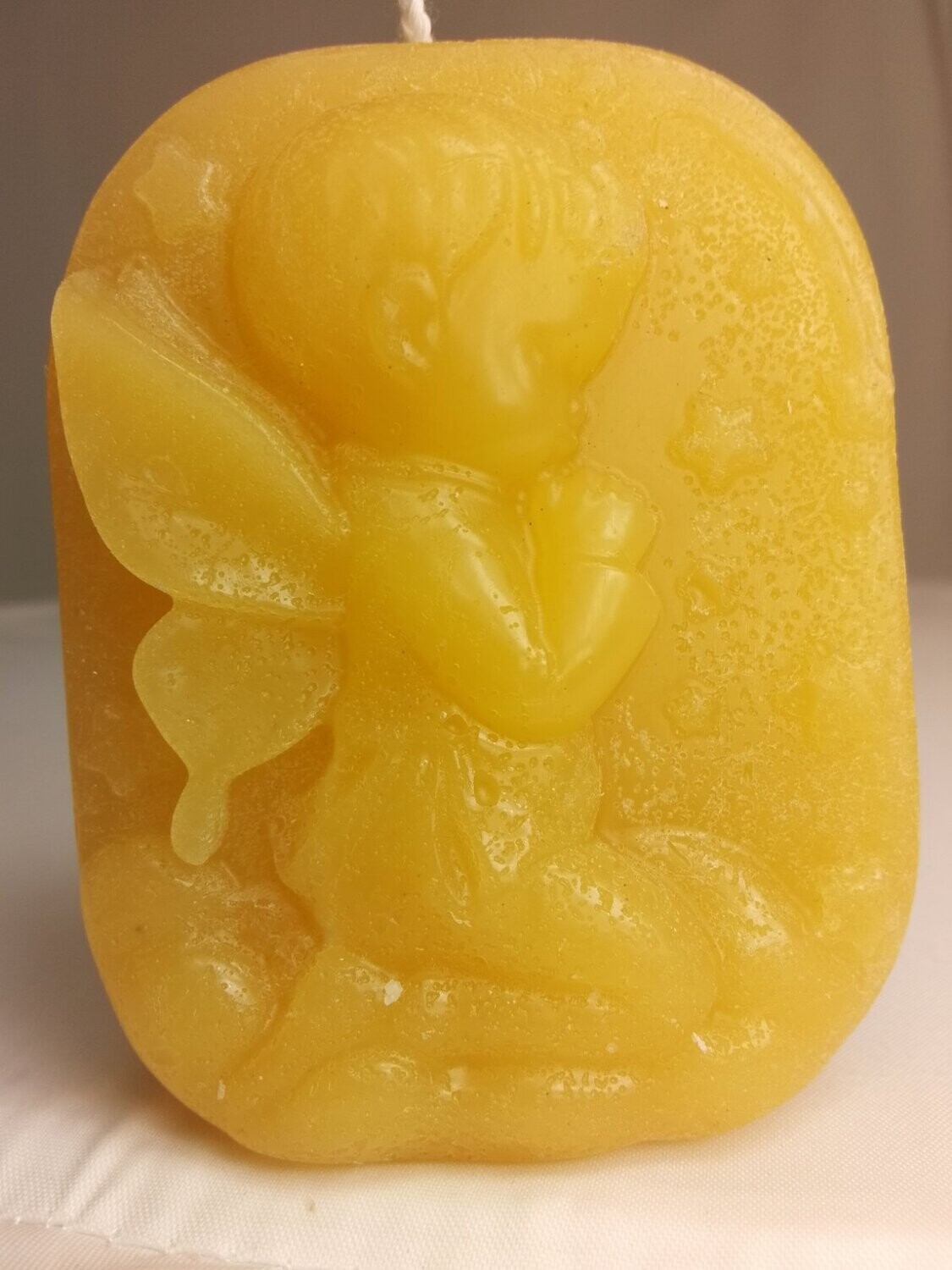 Handmade religious angel candle