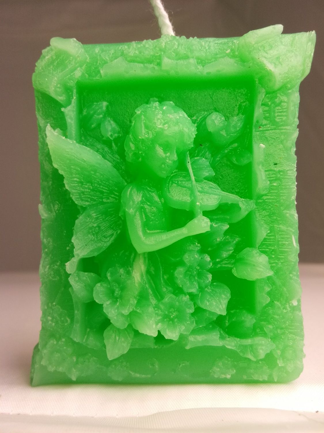 Handmade angel religious candle