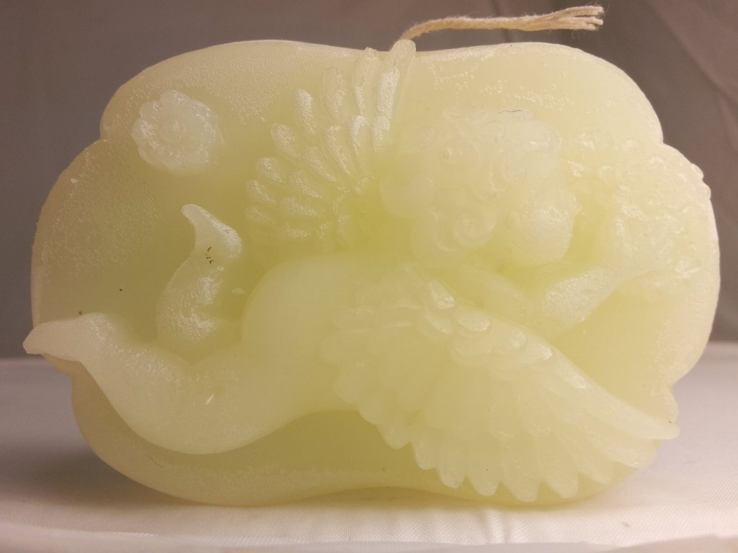 Handmade angel religious candle