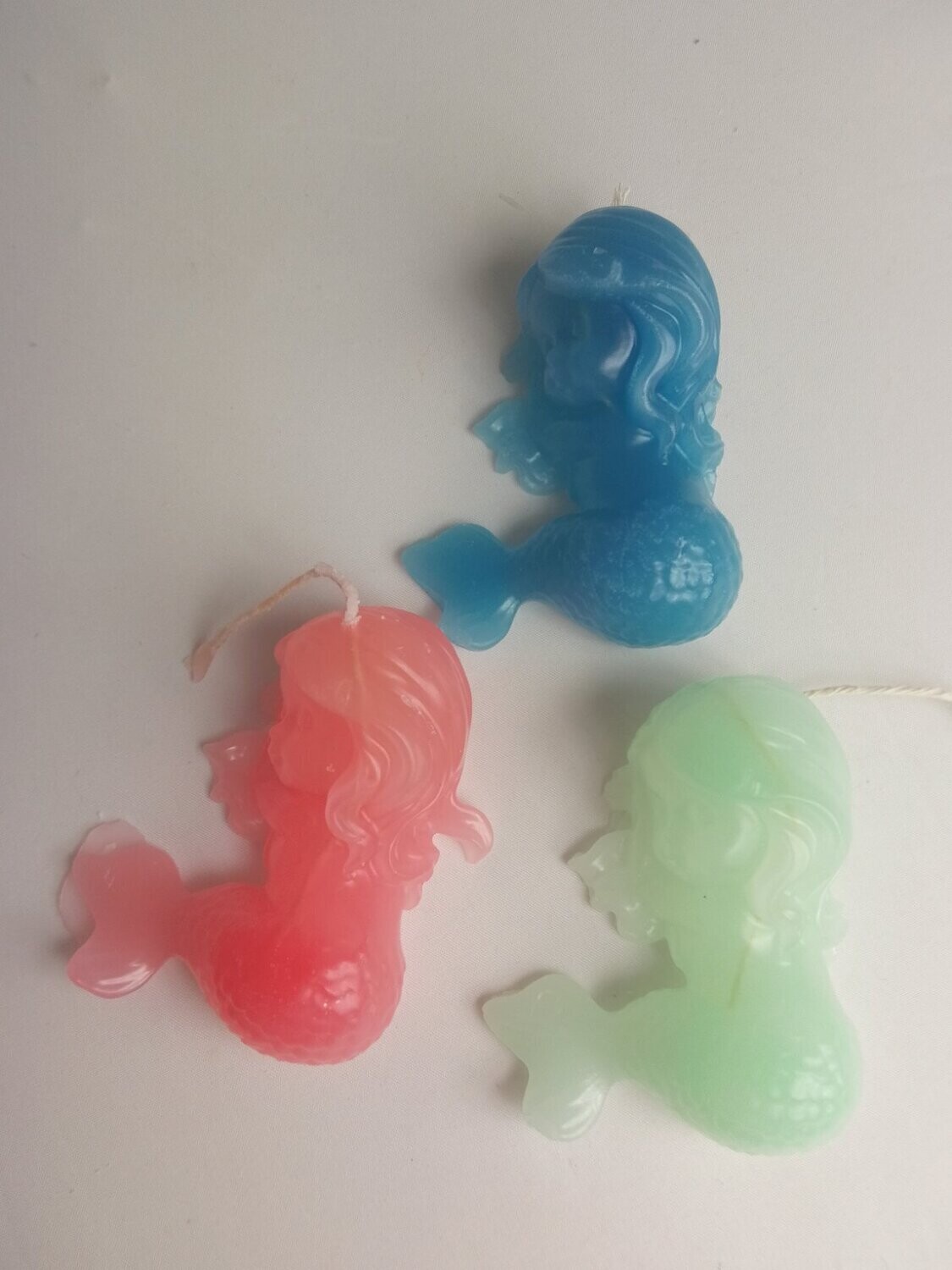 Set of 3 mermaid candles