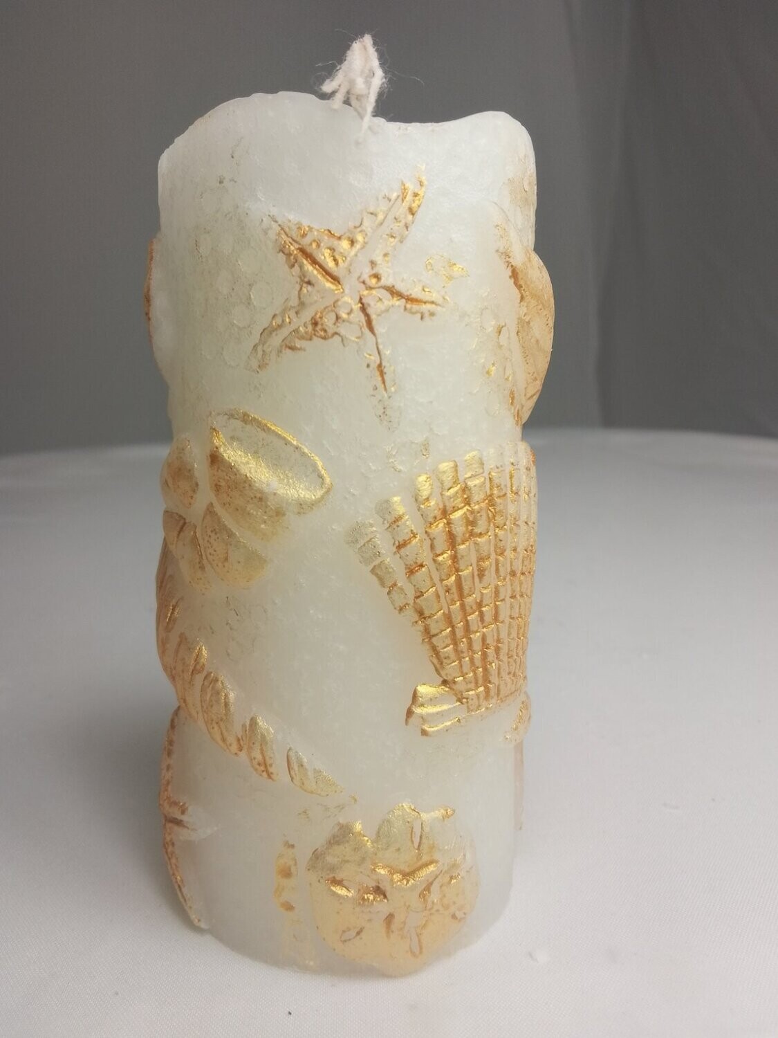 Handmade sea theme candle