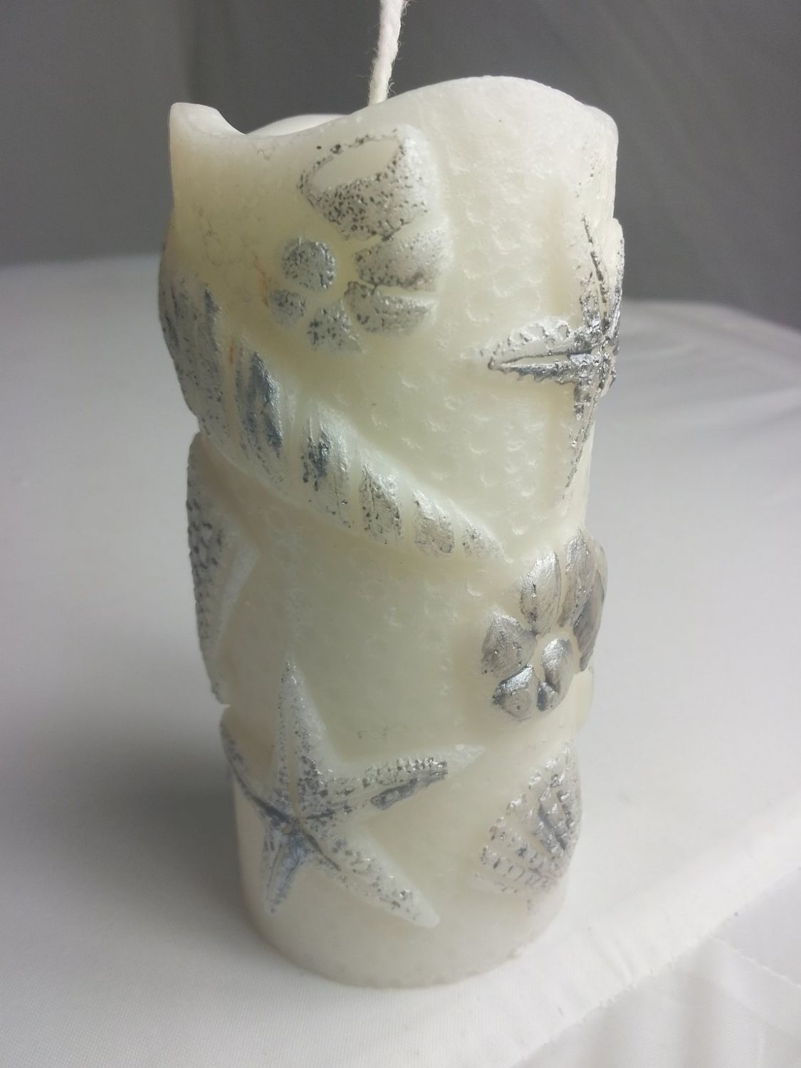 Handmade sea theme candle