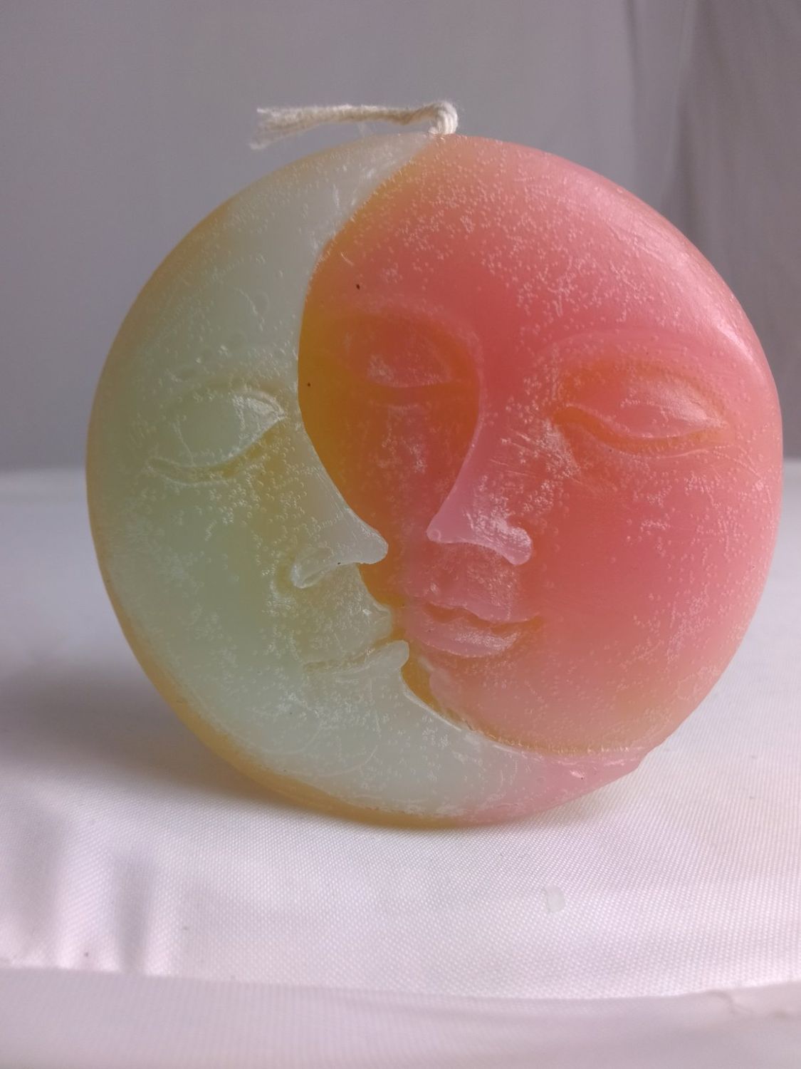 Handmade star and moon candle