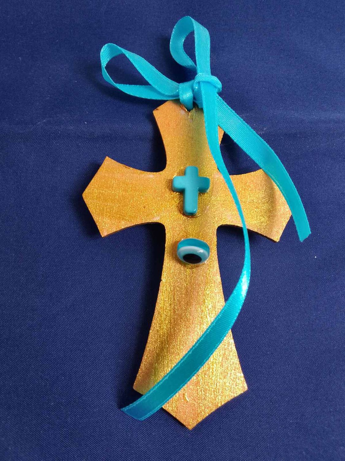 Handmade wooden cross 11x7cm